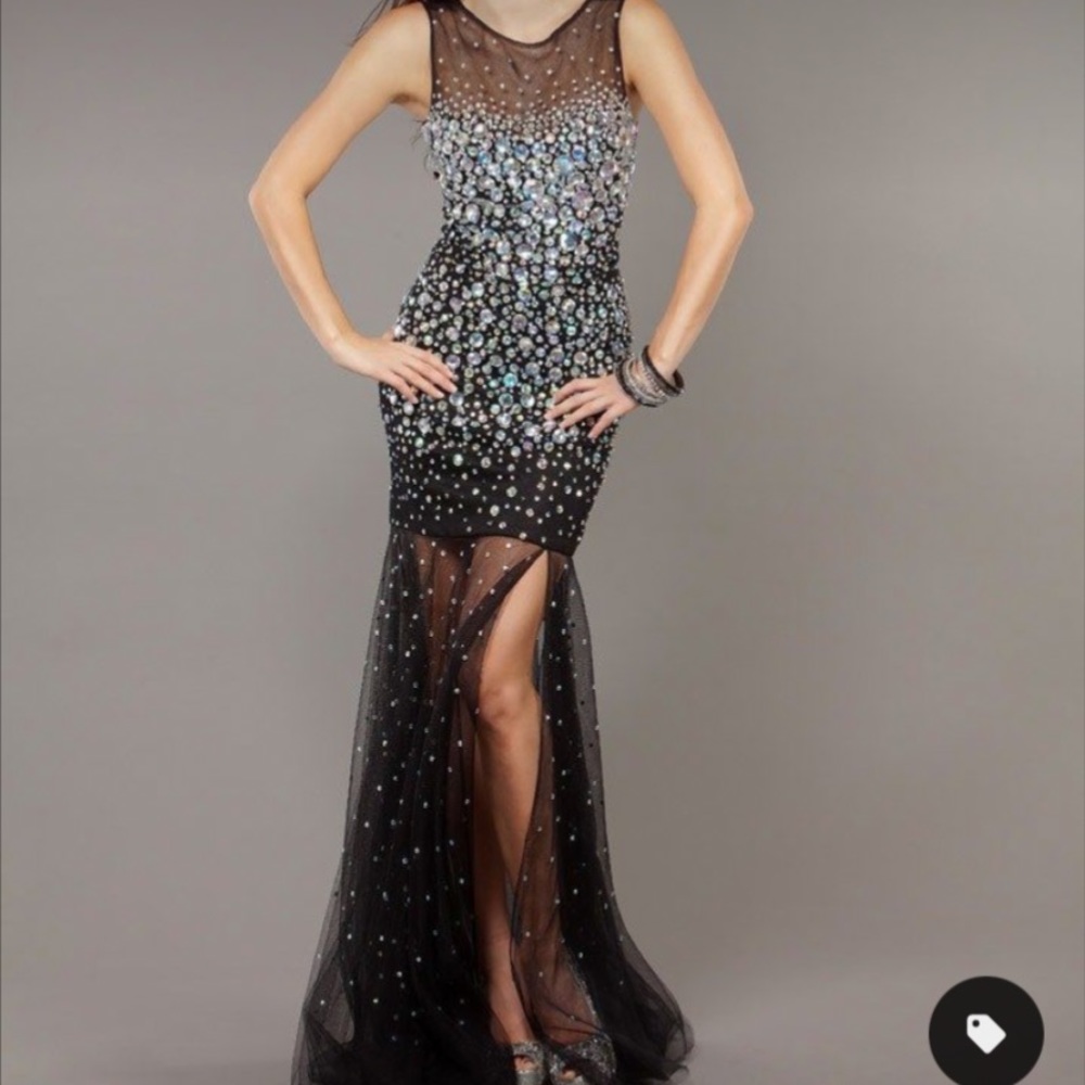 Black Jovani size 6 prom pageant evening dress